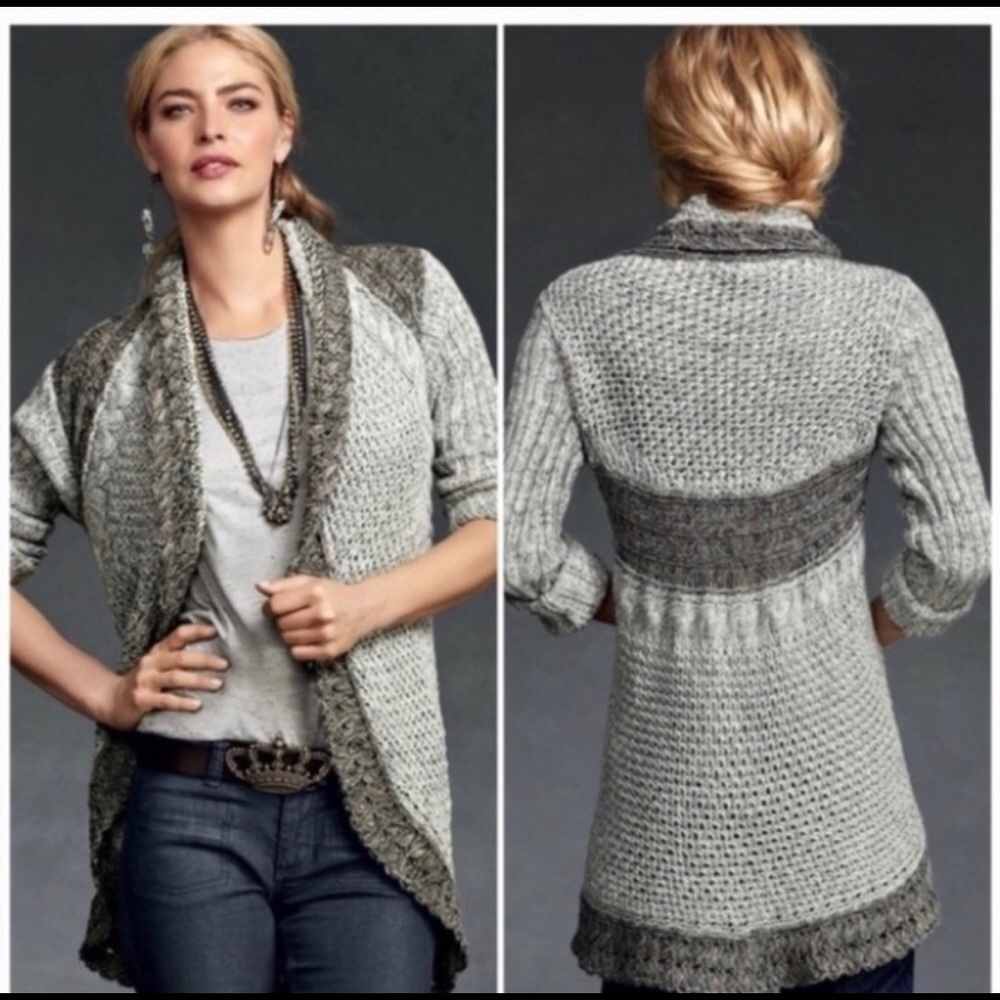 CAbi Circle Sweater, Gray, Medium